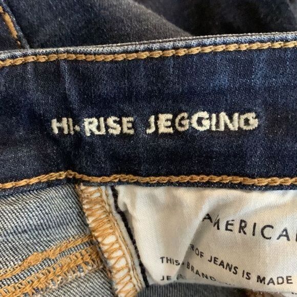 American Eagle Dark Wash High Rise Jeggings - Picture 8 of 10